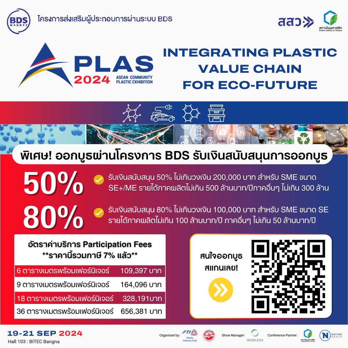 พิเศษ !! กับผู้ประกอบการ SME ห้ามพลาดกับโครงการ BDS ที่จะสนับสนุนค่าใช้จ่ายในการออกบูธมากถึง 80%